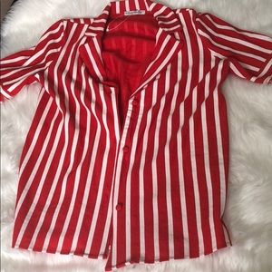 Zara Red & White stripe blouse...